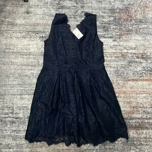Black Lace Fit & Flare Dress